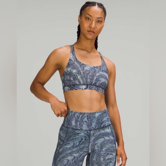 lululemon athletica Other - Lululemon Energy Bra *Medium Support, B–D Cup
Dimensional Icing Blue Multi